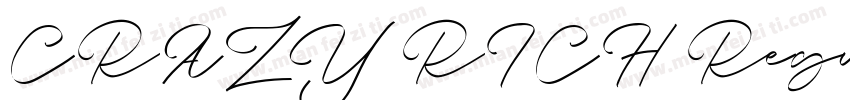 CRAZY RICH Regular字体转换